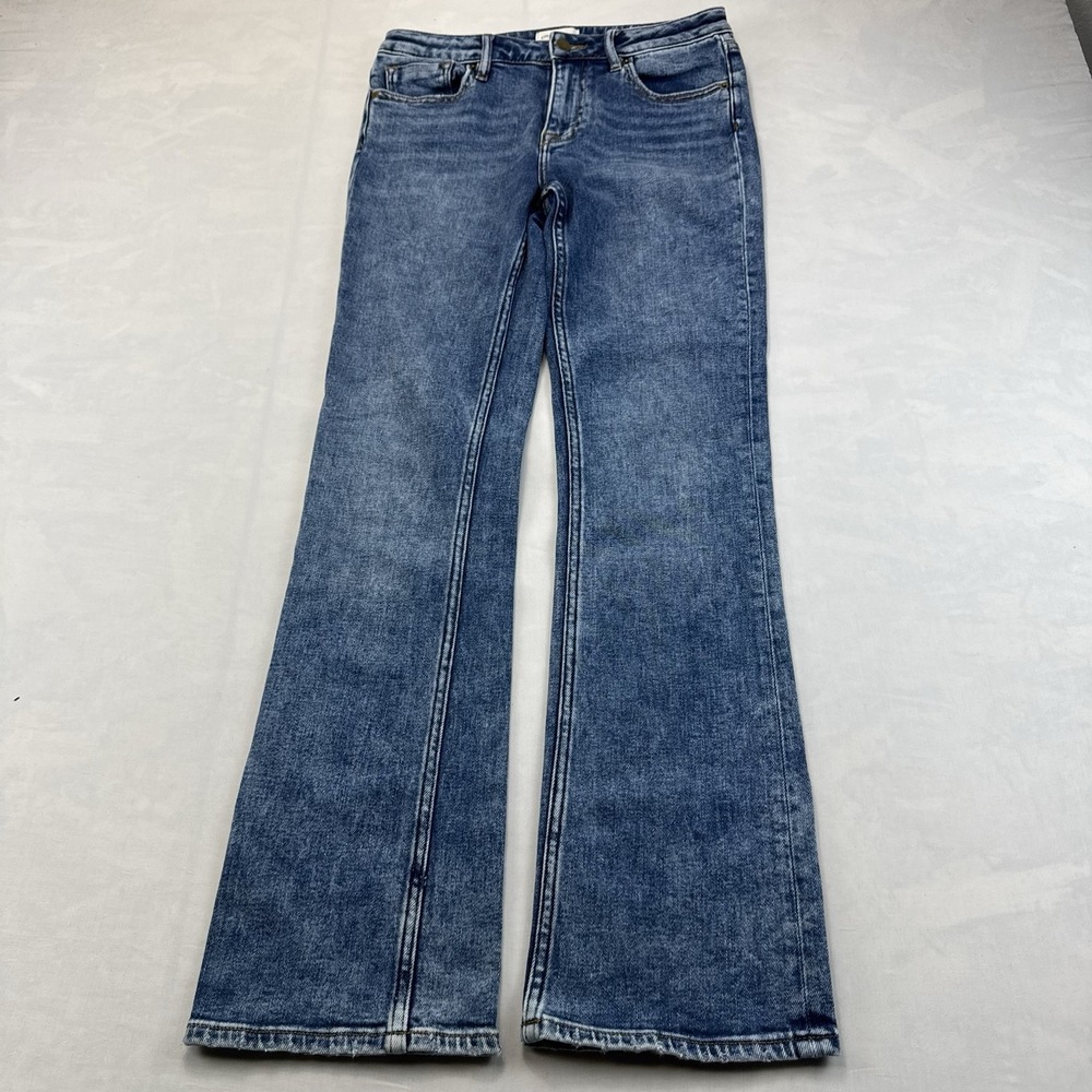 Driftwood Women's W27 L31 Blue Flare Jeans High Rise Stretch Denim